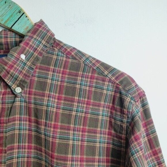 Ralph Lauren Blue Label Classic Plaid Long Sleeve Button Down Shirt Sz 16.5 L - Picture 4 of 9